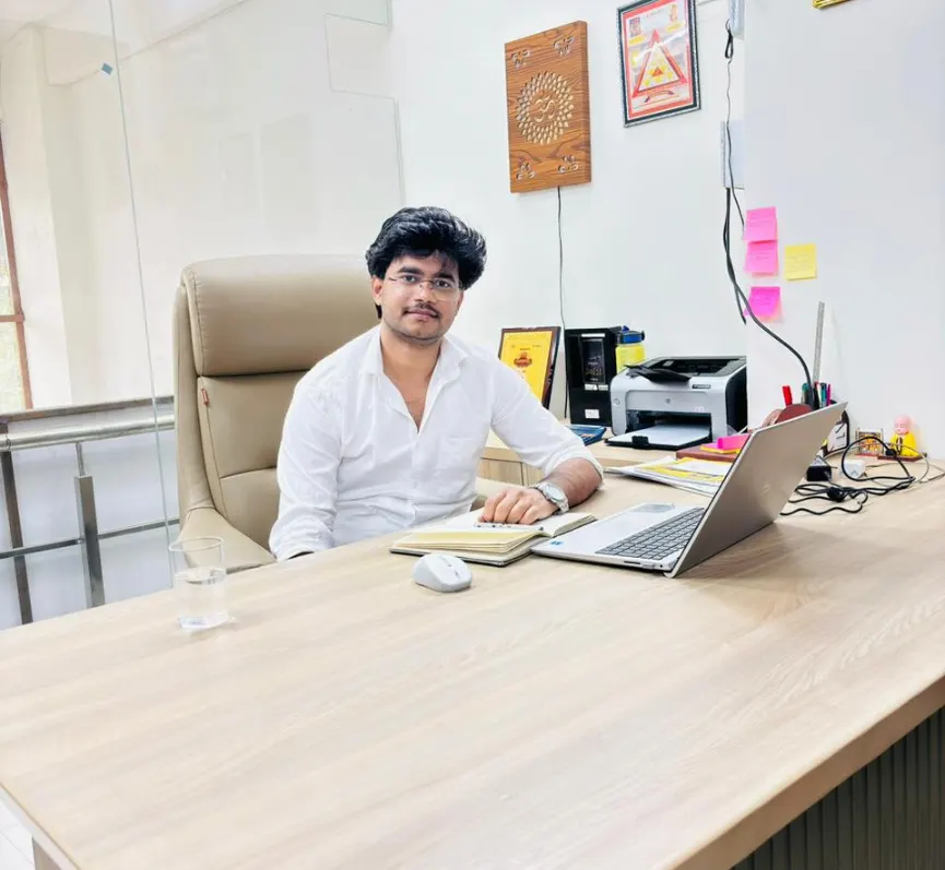 Yashvir Singh, founder of Businesswala Inc, in the Agra office